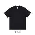 T-shirt noir à manches courtes en coton 230G avec une coupe à épaules légèrement tombantes - S / Hauts / Noir