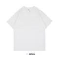 Premium heavyweight 320g pure cotton drop shoulder oversized T-shirt in solid white color - S / Tops / White