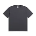 Classic loose fit dark gray crewneck T-shirt with comfortable dropped shoulder design - S / Tops / Dark Gray