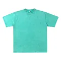 Vintage washed heavyweight cotton T-shirt in mint green color with a relaxed retro fit - S / Tops / Grass Green