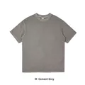 Oversized 280g heavyweight vintage washed cotton short sleeve t-shirt in cement gray finish - M / Tops / Cement Gray