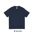 T-shirt bleu marine en coton 230G haut de gamme avec épaules légèrement tombantes - S / Hauts / Bleu Marine