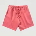 Short en coton rose corail confortable avec taille élastique à cordon pour l'été - S / Bottoms / Rouge Pastèque Tie-Dye