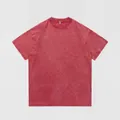 Vintage washed red heavy cotton oversized t-shirt for streetwear style - S / Tops / Washed Red
