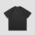 Premium antracietgrijs katoenen T-shirt met korte mouwen en een comfortabele oversized pasvorm - S / Tops / Tie-Dye Zwart