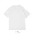 T-shirt per uomo in cotone pesante 280G bianca con spalle scese e girocollo, variante bianco - S / Tops / Bianco
