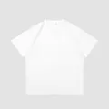 Oversized unisex απλό λευκό βαμβακερό μπλουζάκι με κοντά μανίκια και χαλαρή στρογγυλή λαιμόκοψη - S / Tops / Λευκό
