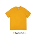 Classic 230G pure cotton micro-drop shoulder short sleeve T-shirt in vibrant egg yolk yellow - S / Tops / Egg Yellow