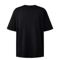 T-shirt nera oversize in cotone pesante 260g con un elegante design a spalle cadenti. - S / Tops / Nero Reattivo
