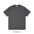 T-shirt girocollo 280G in puro cotone con spalle scese in colore grigio scuro da uomo - S / Tops / grigio scuro