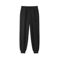 Pantalón de chándal unisex de forro polar negro con cintura elástica y puños ajustados - S / Bottoms / Negro