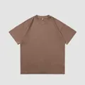 Oversized vintage πλυμένο καφέ βαμβακερό μπλουζάκι για άνδρες και γυναίκες στυλ - S / Tops / Φθαρμένο Καφέ