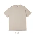 T-shirt premium pesante 280g in cotone pettinato, stile oversize, colore avena - S / Tops / Color Farina d'Avena
