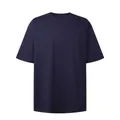 T-shirt oversize in cotone pettinato da 260g con spalle scese e maniche corte, colore blu navy - S / Tops / Blu Mare Profondo