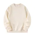 Premium minimalist cream-colored oversized crewneck sweatshirt in 320g heavy fabric - S / Tops / Crewneck Style / Light Beige