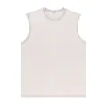 230G washed heavy cotton sleeveless tank top in light beige vintage style loose fit - S / Tops / Apricot