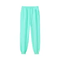 Pantalones de chándal de forro polar verde menta con cintura elástica y puños. - S / Bottoms / Verde Esmeralda
