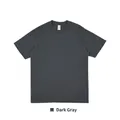 Dark gray 230G heavyweight pure cotton short sleeve T-shirt with slightly dropped shoulders - S / Tops / Dark Gray
