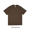 Classic heavyweight 230G cotton dropped shoulder T-shirt in dark brown color for men women - S / Tops / Dark Brown