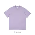 Premium heavy cotton drop shoulder short sleeve basic t-shirt in lavender purple - S / Tops / Lavender Purple