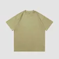 Vintage πλυμένο λαδί βαμβακερό oversized μπλουζάκι για άνδρες και γυναίκες unisex - S / Tops / Tie-Dye Χακί