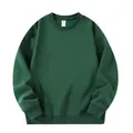 Loose-fit forest green crewneck sweatshirt with ribbed cuffs and hem for casual wear - S / Tops / Crewneck Style / Dark Green