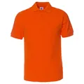 Classic orange 220g cotton short-sleeve polo shirt with ribbed collar and cuffs - S / Tops / Orange Red