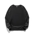 Sweatshirt noir oversize à col rond et épaules tombantes pour un style décontracté - XS / Hauts / Noir