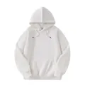 Solid white 320G heavyweight loose fit drawstring hoodie sweatshirt for men and women - S / Tops / Hooded Style / White