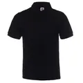 Classic black short sleeve cotton Polo shirt in European sizing for professional workwear - S / Tops / Black