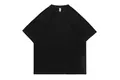 Heavyweight 250g oversized black cotton T-shirt for men with drop shoulder and loose fit - S / Tops / Black