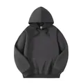 Premium charcoal grey 320g heavyweight oversized solid cotton hoodie for men and women - S / Tops / Hooded Style / Iron Grey