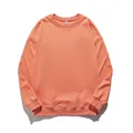 Sweatshirt oversize à col rond et épaules tombantes en couleur orange corail vif pour unisexe - XS / Hauts / Orange hami