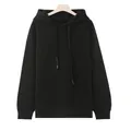 Classic black oversized heavyweight cotton hoodie featuring a front kangaroo pocket design - M / Tops / Black