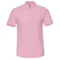 Premium solid pink pure cotton polo shirt with short sleeves and classic lapel collar - S / Tops / Pink