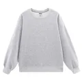 Premium loose-fit 360g drop shoulder crewneck sweatshirt in heather grey terry fabric - XS / Tops / Heather Grey
