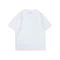 T-shirt oversize in cotone bianco a tinta unita con spalle calate e girocollo. - S / Tops / Bianco