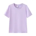 Premium lavender 220G combed cotton crewneck short sleeve T-shirt variant for SKU display - 100 / Tops / Light Purple