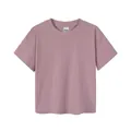 T-shirt court rose poudré 230g coupe ajustée à manches courtes pour femmes style rétro - S / Hauts / Violet Hyacinthe