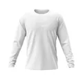 Variante de t-shirt de sport blanc à manches longues à séchage rapide col rond pour homme - Taille EU 5XS / Hauts / Blanc