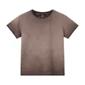 Camiseta corta de estilo vintage americano en algodón marrón lavado para look de chica picante - S / Tops / Café Degradado
