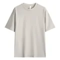 Premium 240g heavyweight cotton oversized drop shoulder crew neck T-shirt in light stone grey - S / Tops / Lilac Grey