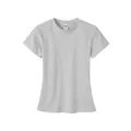 Camiseta entallada gris vigoré con cuello redondo en algodón de 230g para mujer - S / Tops / Copo de nieve Gris