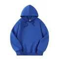 Premium solid blue 320g heavy loose fit hoodie with kangaroo pocket and drawstring - S / Tops / Hooded Style / Klein Blue