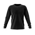 T-shirt de sport noir à manches longues séchage rapide avec texture respirante - Taille EU 5XS / Hauts / Noir
