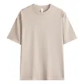 Men's oversized khaki 240g heavy cotton t-shirt with dropped shoulders and round neck - S / Tops / Gull Grey