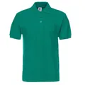 Premium teal cotton polo shirt with classic lapel and three-button placket for men - S / Tops / Pure Green