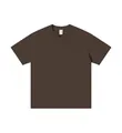 T-shirt a maniche corte in cotone pesante 230G con girocollo in colore marrone caffè scuro - S / Tops / Marrone Scuro