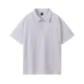 Premium 260g heavyweight 100% cotton short-sleeved polo shirt in light gray marl finish - S / Tops / Snowflake Grey