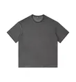 Premium vintage gray acid washed 240g heavy cotton cropped short sleeve t-shirt for women - S / Tops / Black Gradient